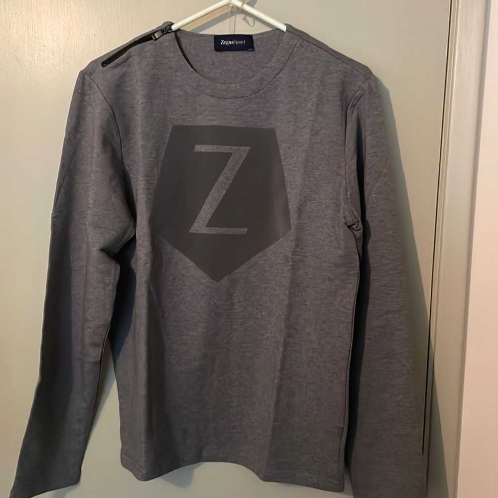 Mens ZegnaSport long sleeve shirt Large